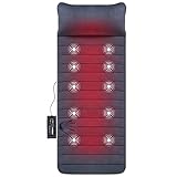 Snailax Memory Foam Full Body Massage Mat with Heat, Back Massager with 10 Vibration Motors, 6...