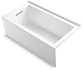 Kohler 1957-LA-0 Underscore 60' x 32' alcove bath, left drain, White