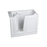 American Standard 2848.104.WRW 28-Inch By 48-Inch Whirlpool Gelcoat Walk-In Bath with Quick Drain,...
