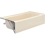Bootz 011-2365-06 Aloha 5 Foot Left Hand Drain Slip Resistant Bathtub, Bone