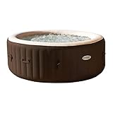 Intex PureSpa Bubble Massage 4 Person Capacity Puncture Resistant Inflatable Outdoor Hot Tub Spa...